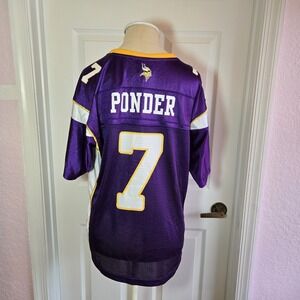 Reebok NFL On Field Minnesota Vikings Jersey Christian Ponder #7 Women's Size XL